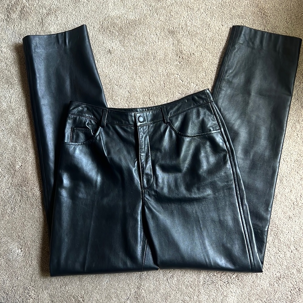 Dana Buchman leather jeans sz6